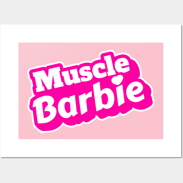 muscle gym barbie FITNESS girl Wall Art by ISAGU ART STORE